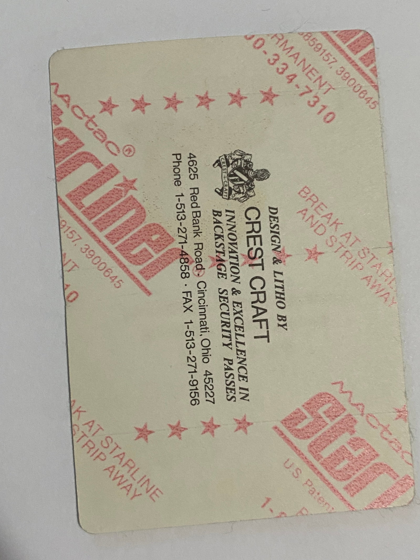 Grateful Dead 1994 Concert Backstage Pass - 2