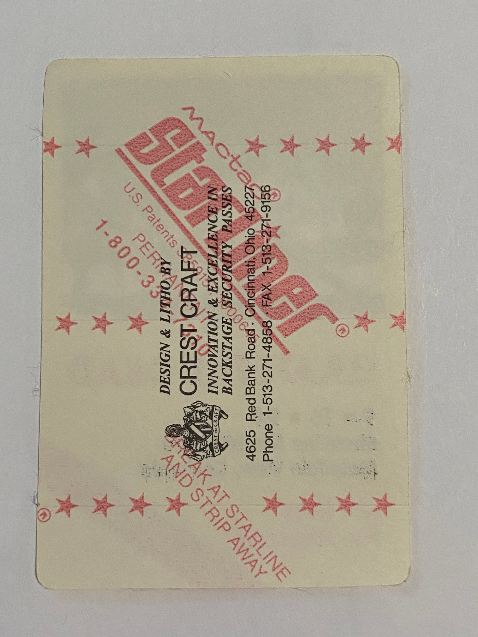 Grateful Dead 1994 Concert Backstage Pass - 2