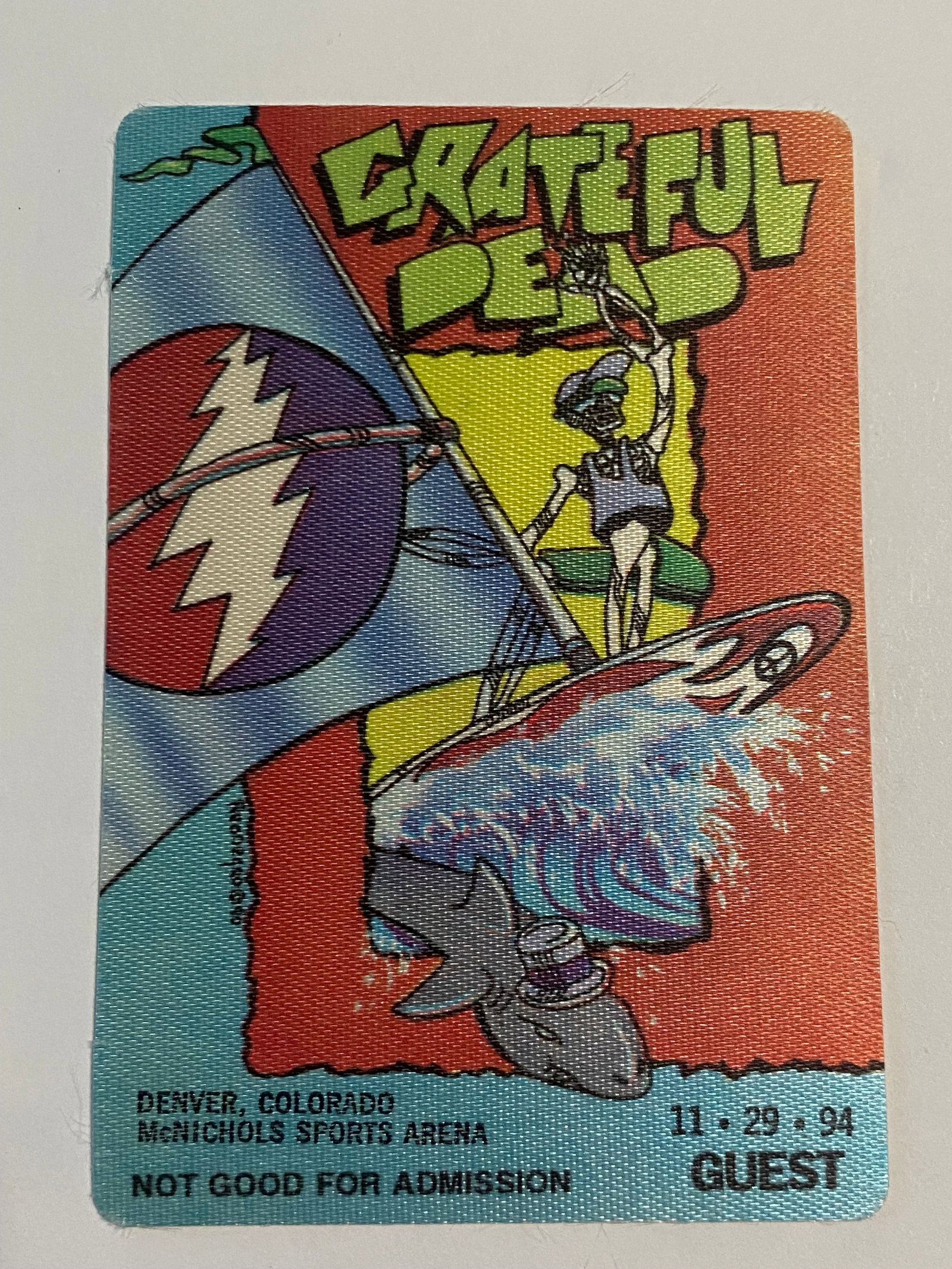 Grateful Dead 1994 Concert Backstage Pass: See pics