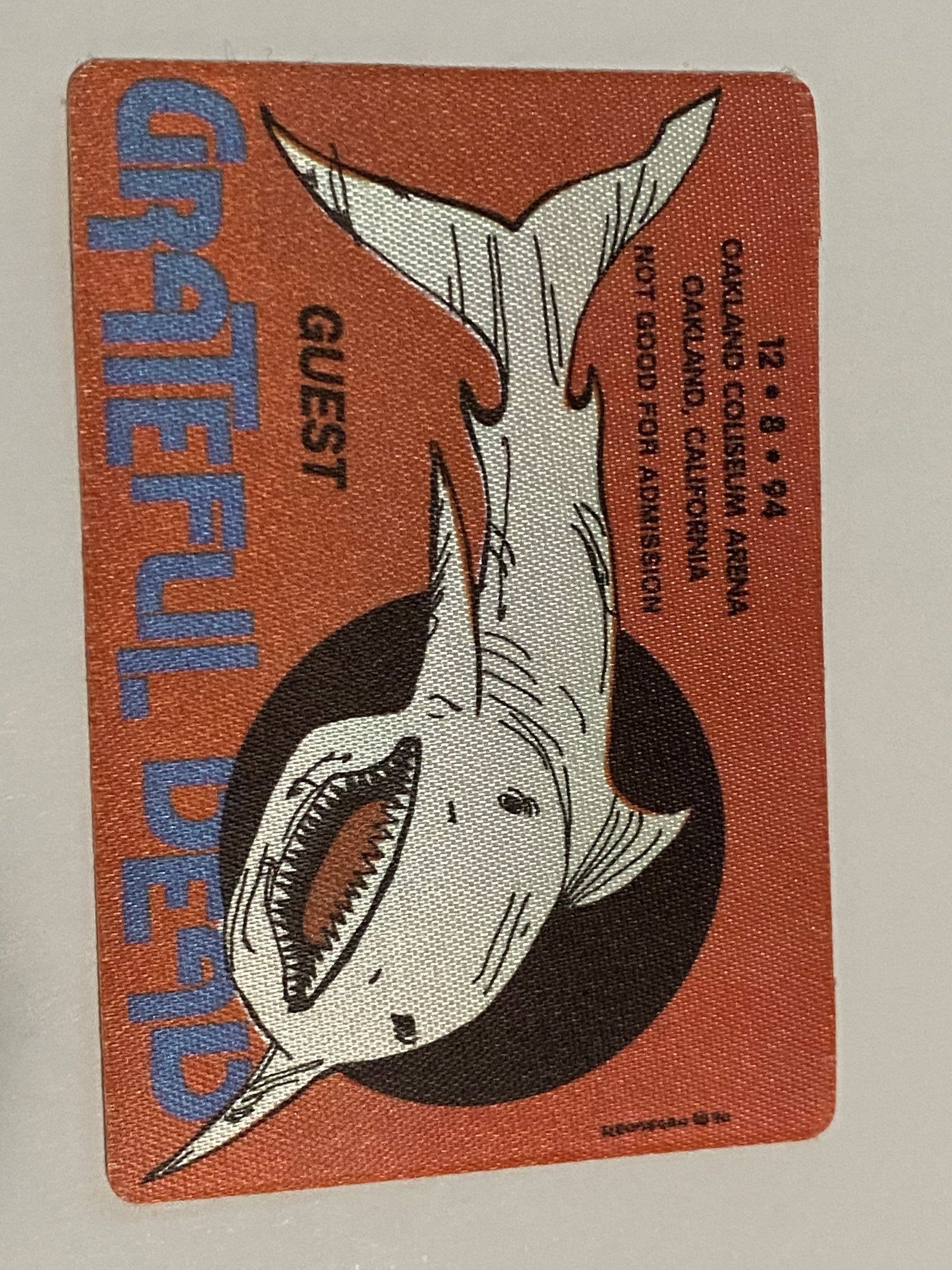 Grateful Dead 1994 Concert Backstage Pass: See pics