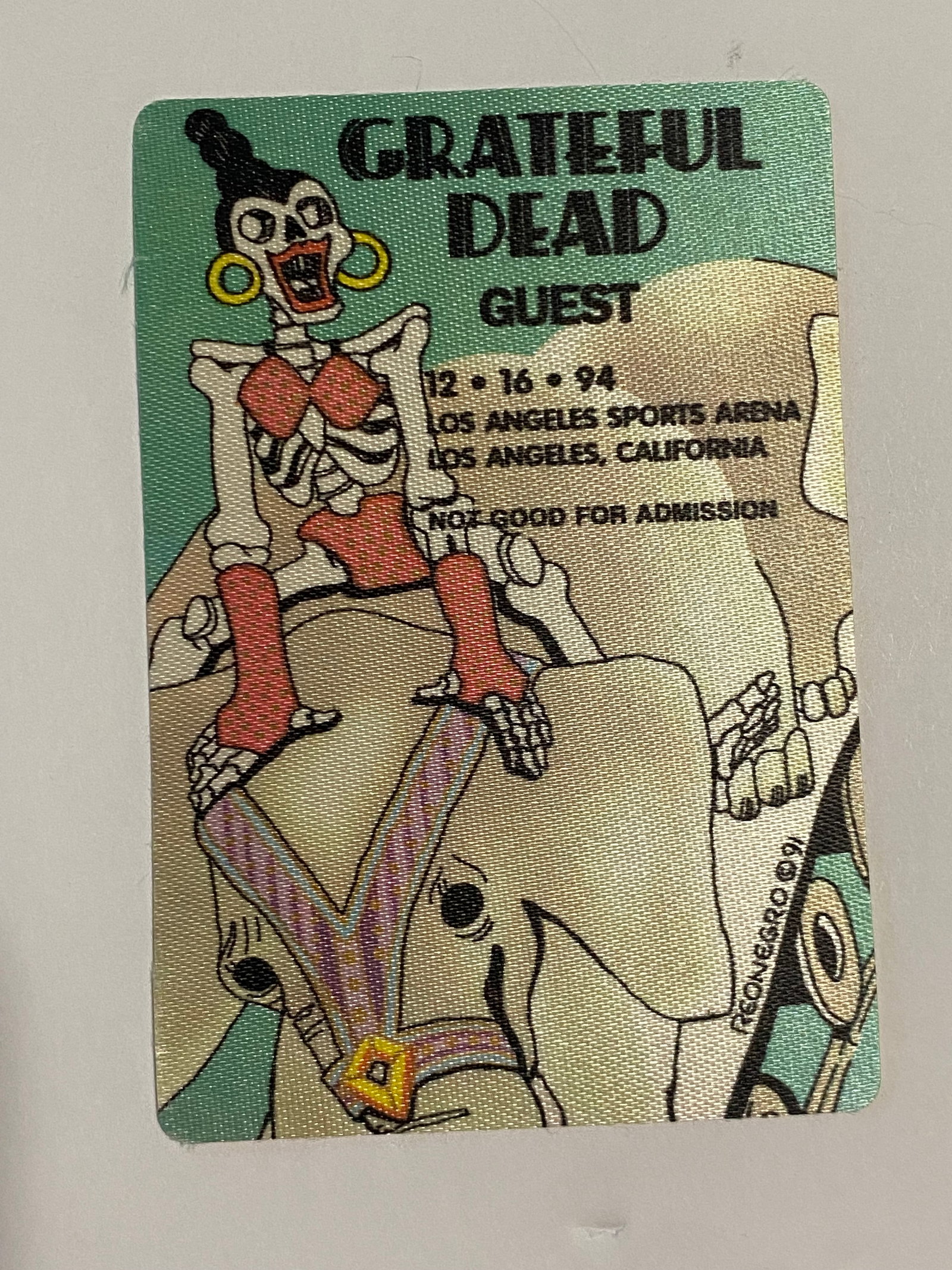 Grateful Dead 1994 Concert Backstage Pass: See pics