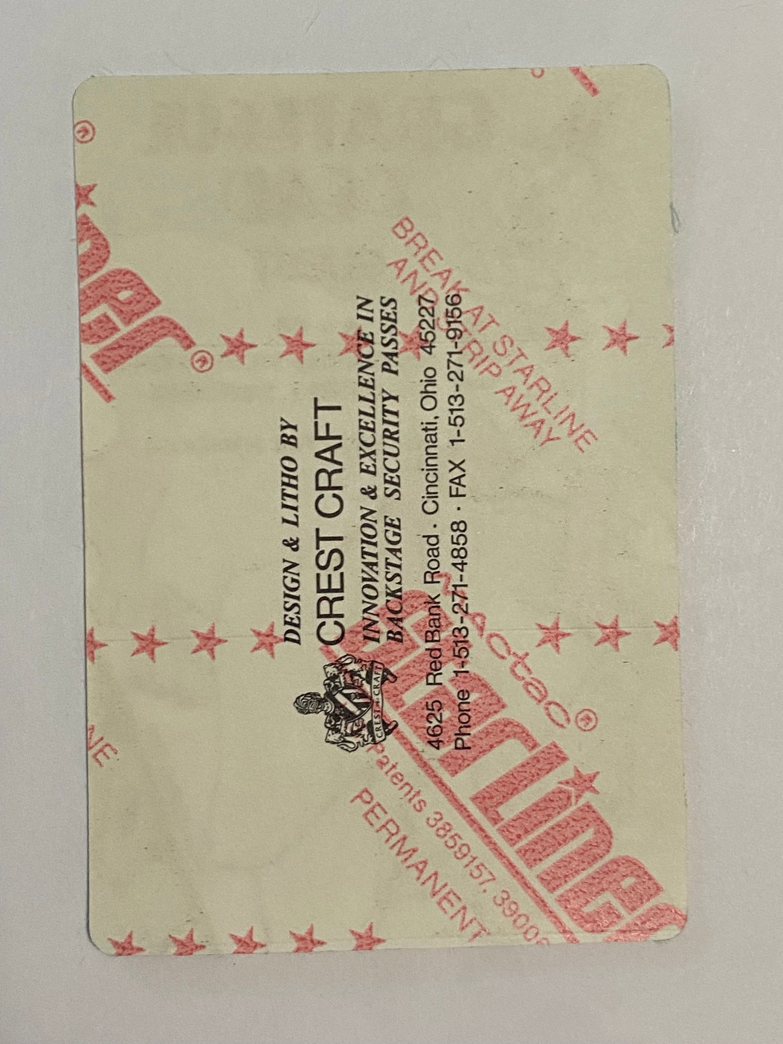 Grateful Dead 1994 Concert Backstage Pass - 2