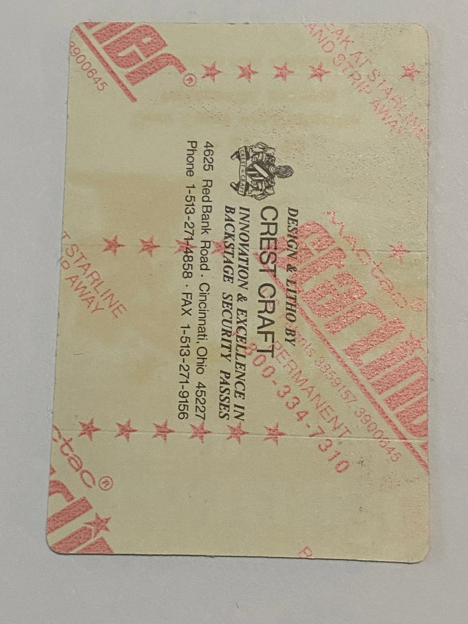 Grateful Dead 1993 Backstage Concert Passes - 2