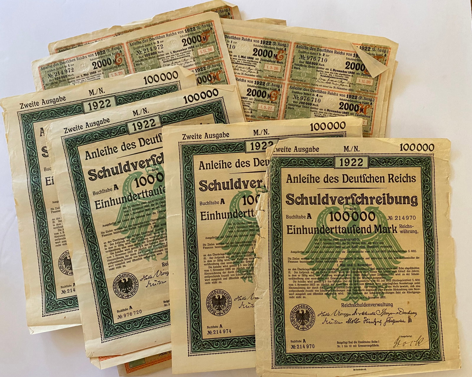 Germany 1923 Bank Note Lot: Please see pics