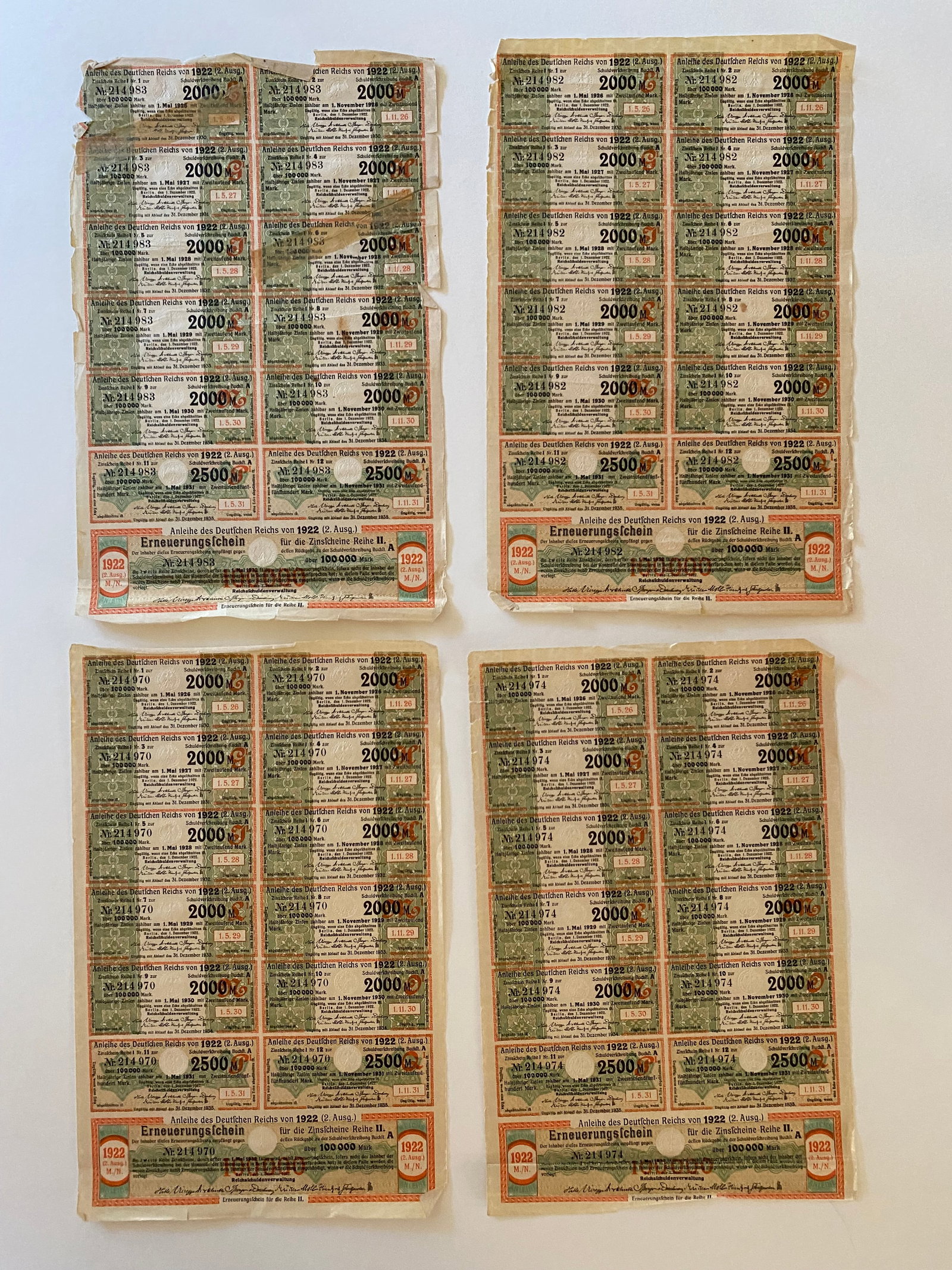 Germany 1923 Bank Note Lot - 5