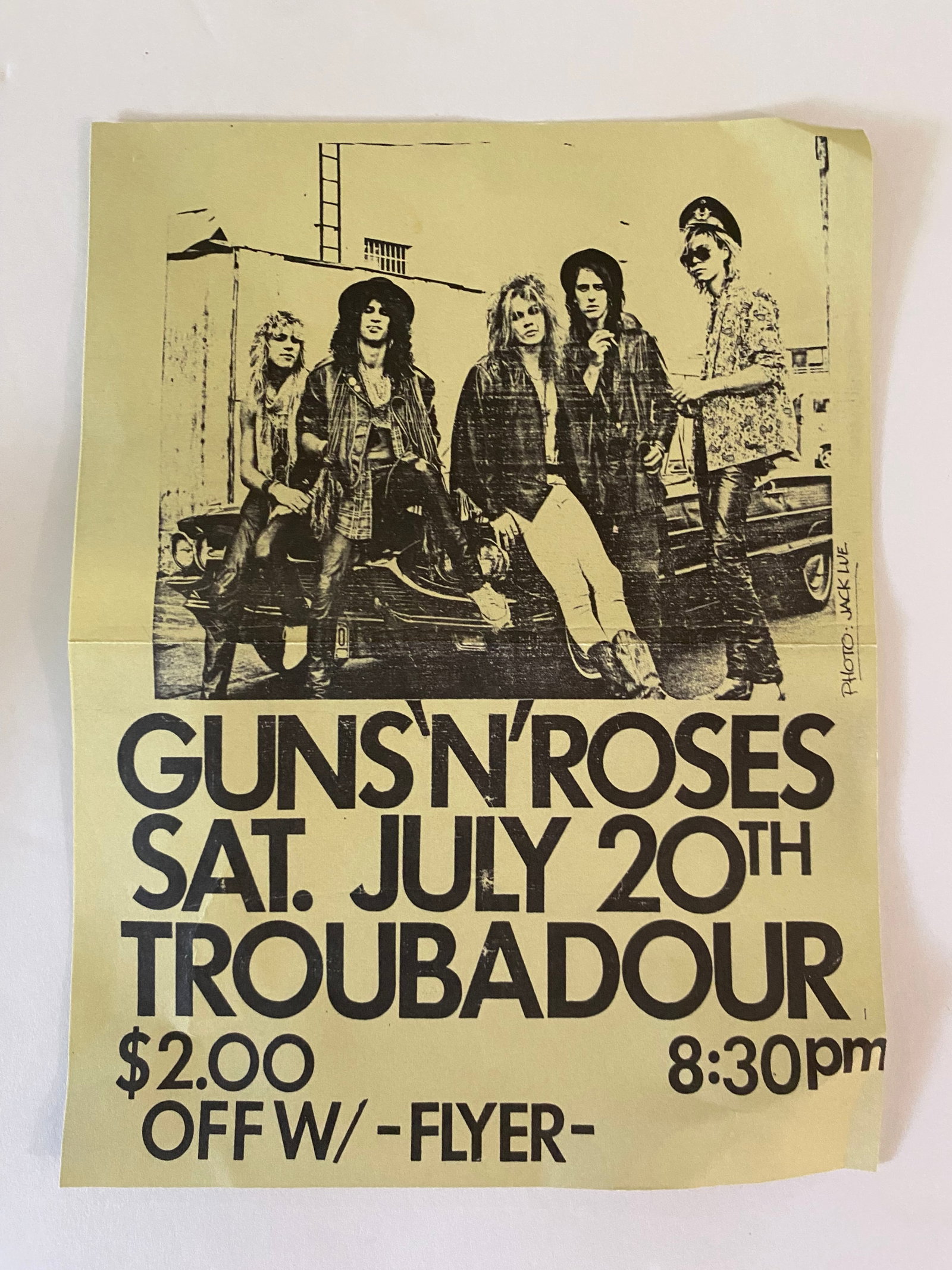 Guns N' Roses Original Concert Flyer & Ticket (1 of 1)