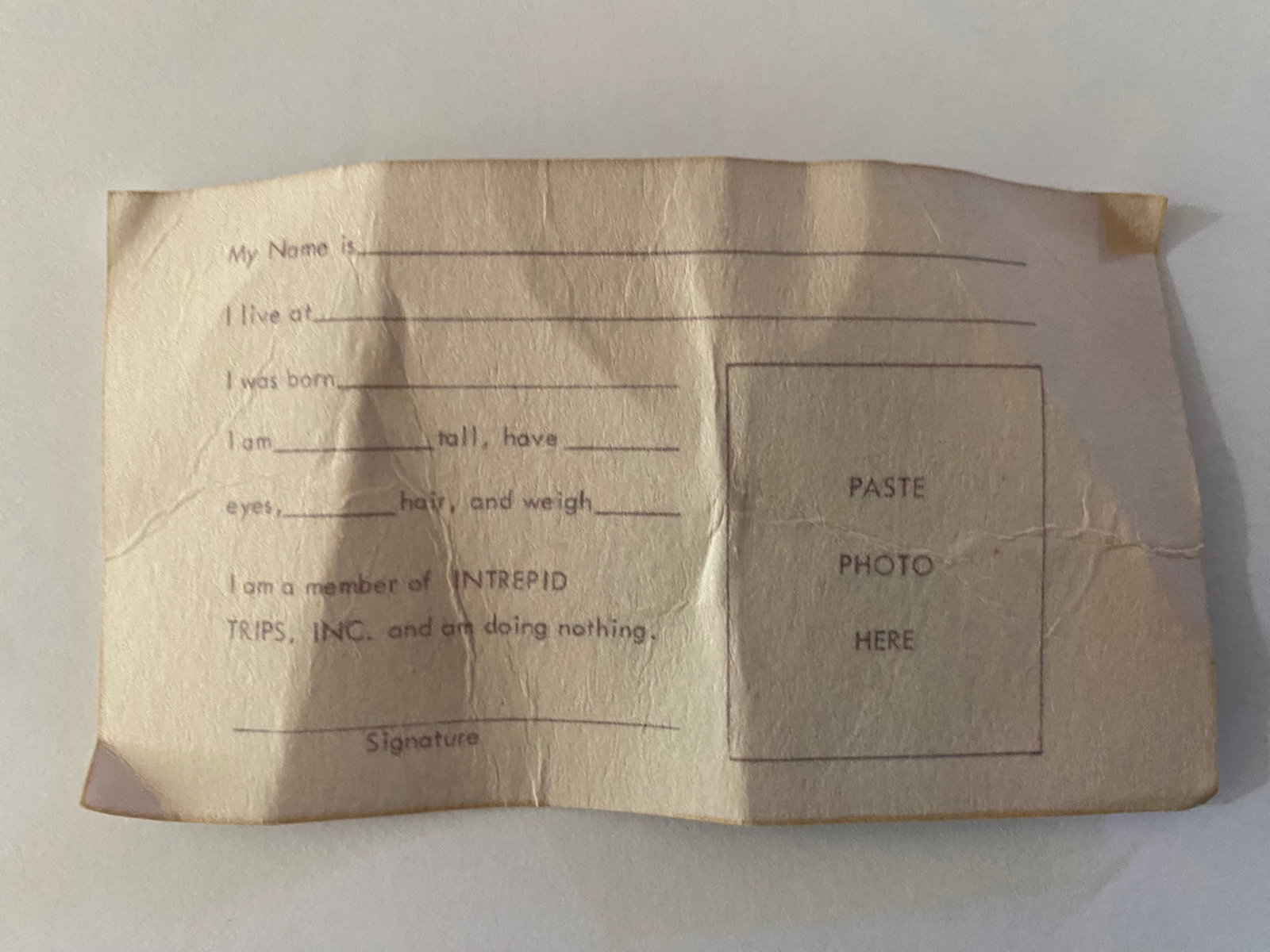 LSD Acid Tests Original Card - 2