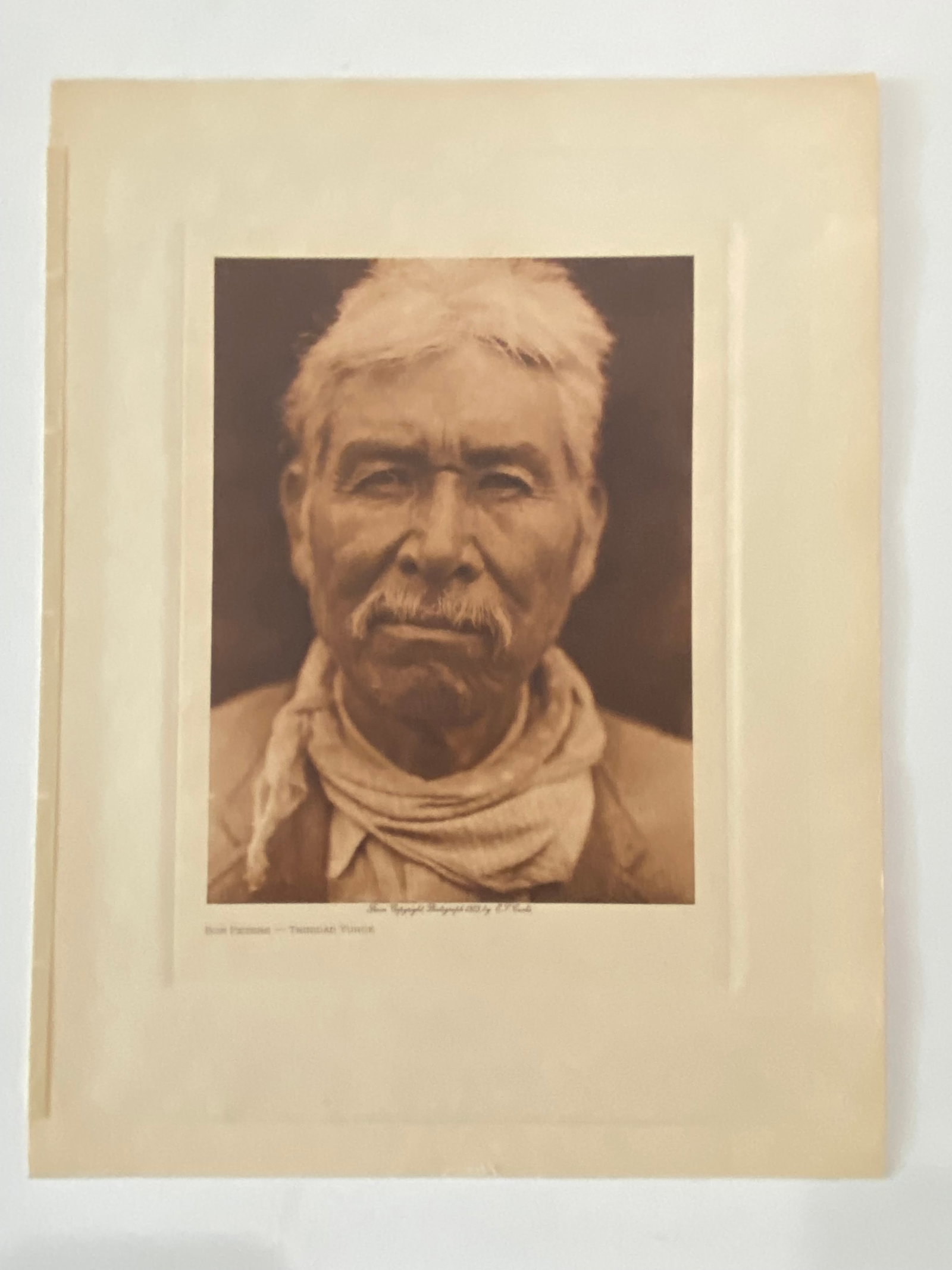 Edward Curtis 1923 Bob Peters Photogravure: measures 12.5x9.5