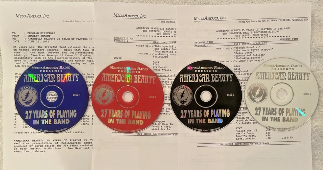 Grateful Dead American Beauty Aniversary Broadcast CDs (1 of 1)