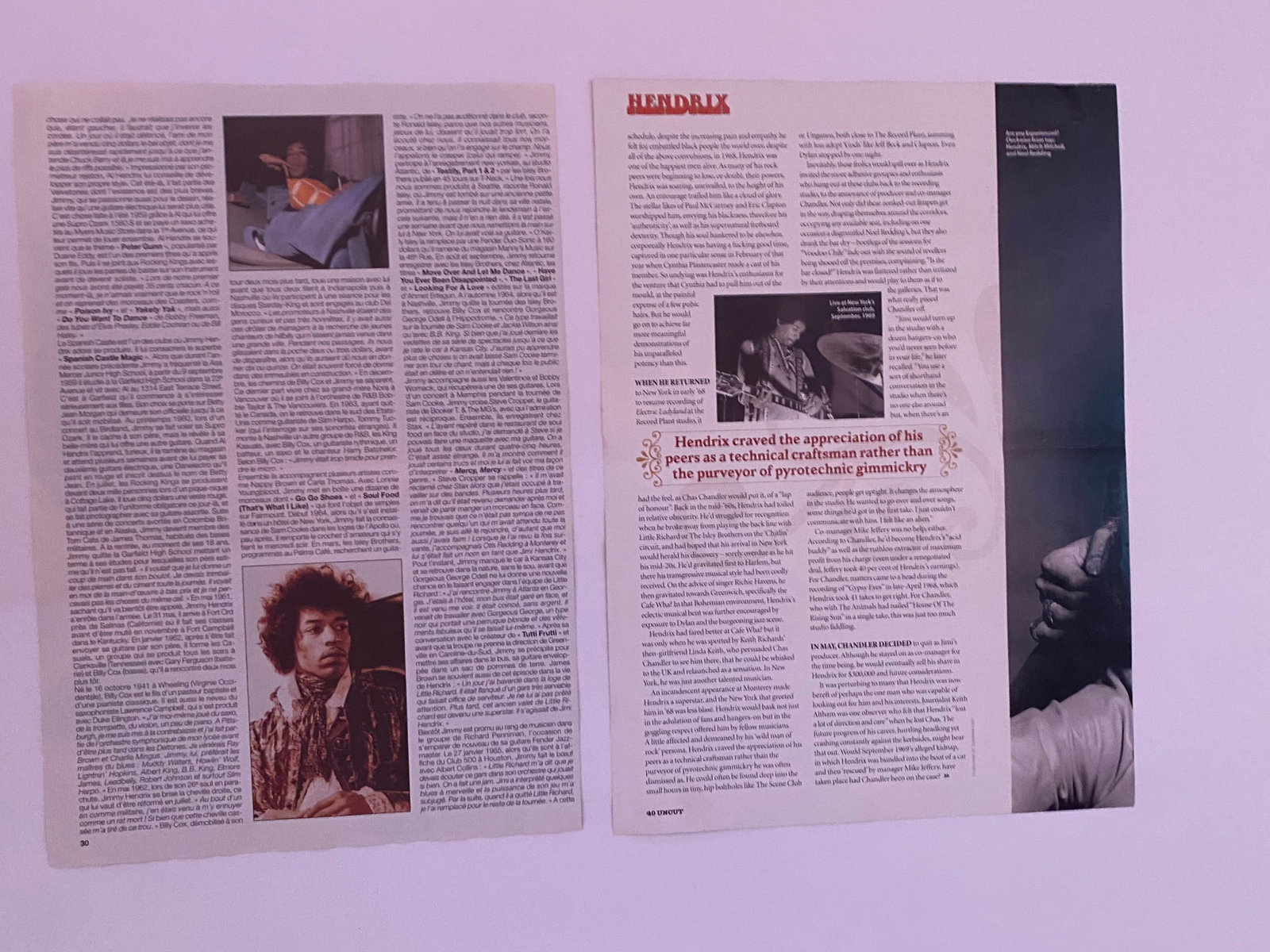 Jimi Hendrix 1967 French Magazine Photos - 2