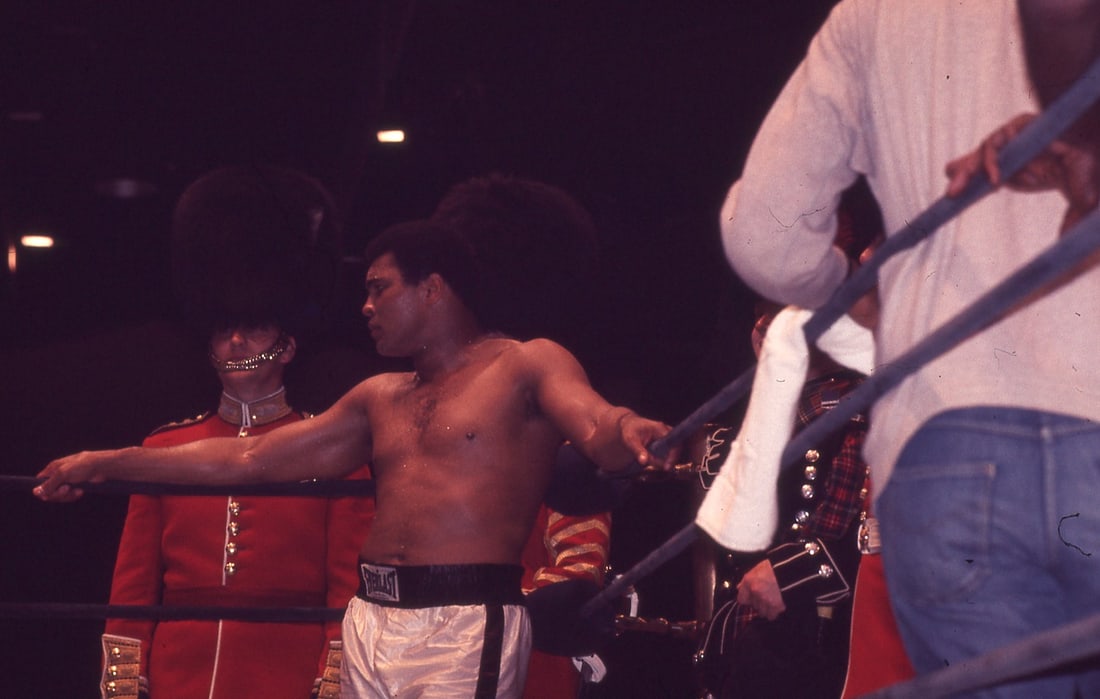 Muhammad Ali Rumble in The Jungle Original Neil Leifer Photo Negative: Original Neil Leifer photographic negative depicting Muhammad Ali during the historic "Rumble in the Jungle" heavyweight championship bout against George Foreman. Photographed by renowned sports