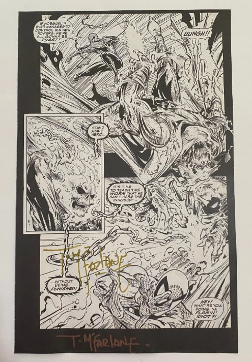 Todd McFarlane Sigend Spiderman Comic Print (1 of 3)