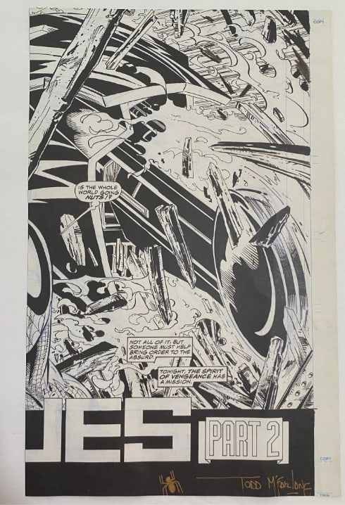 Todd McFarlane Sigend Spiderman Comic Print - 3