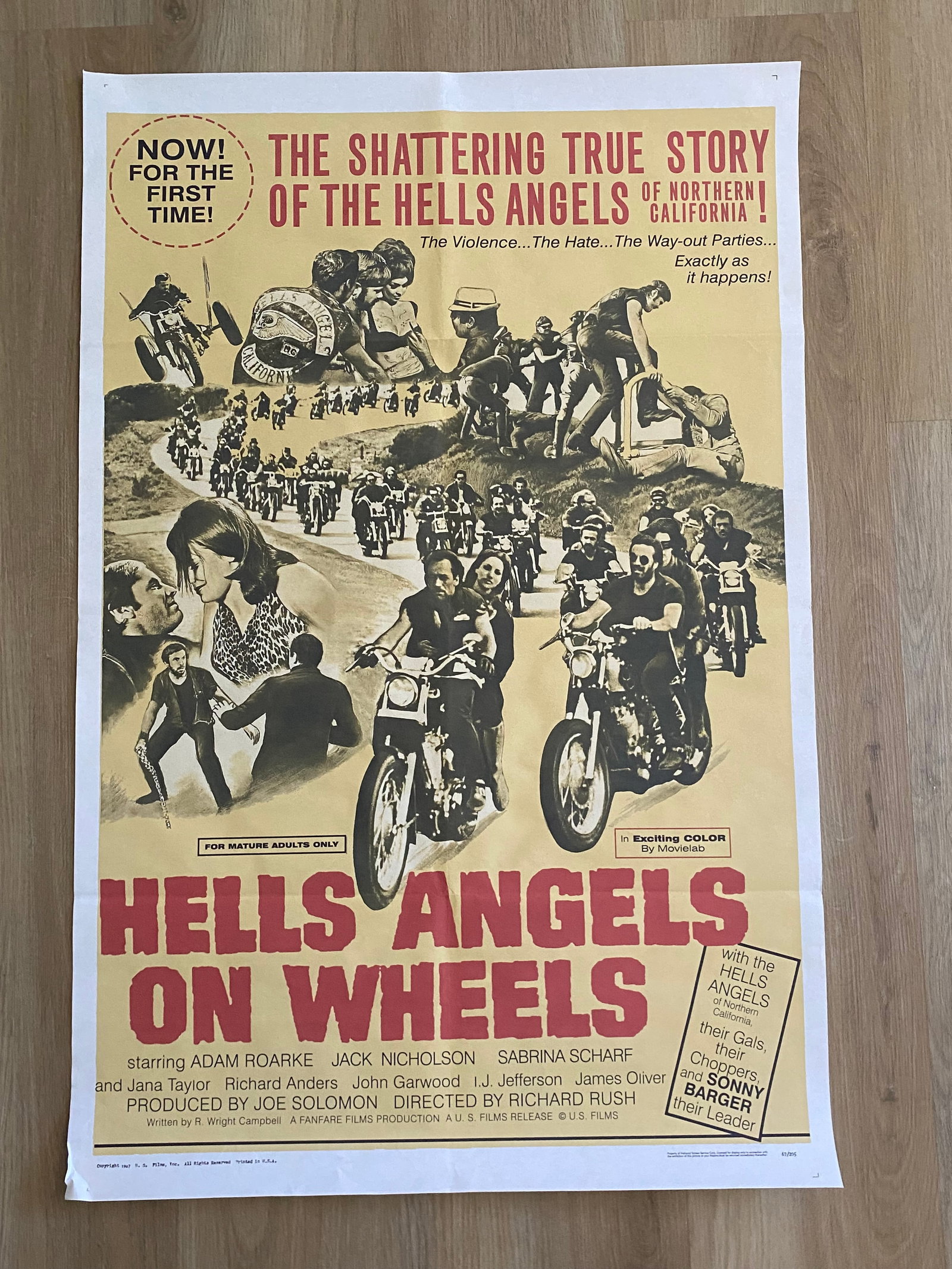 Hells Angels on Wheels 1966 Movie Poster (1 of 1)