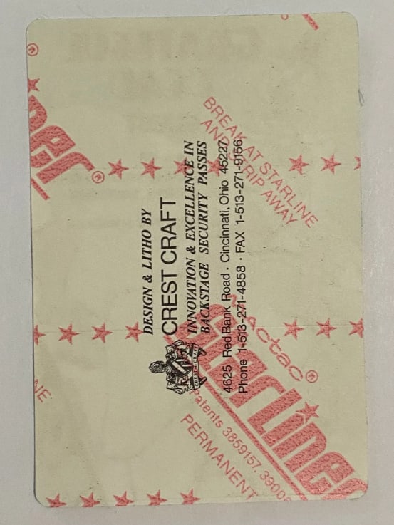 Grateful Dead 1994 Backstage Pass - 2