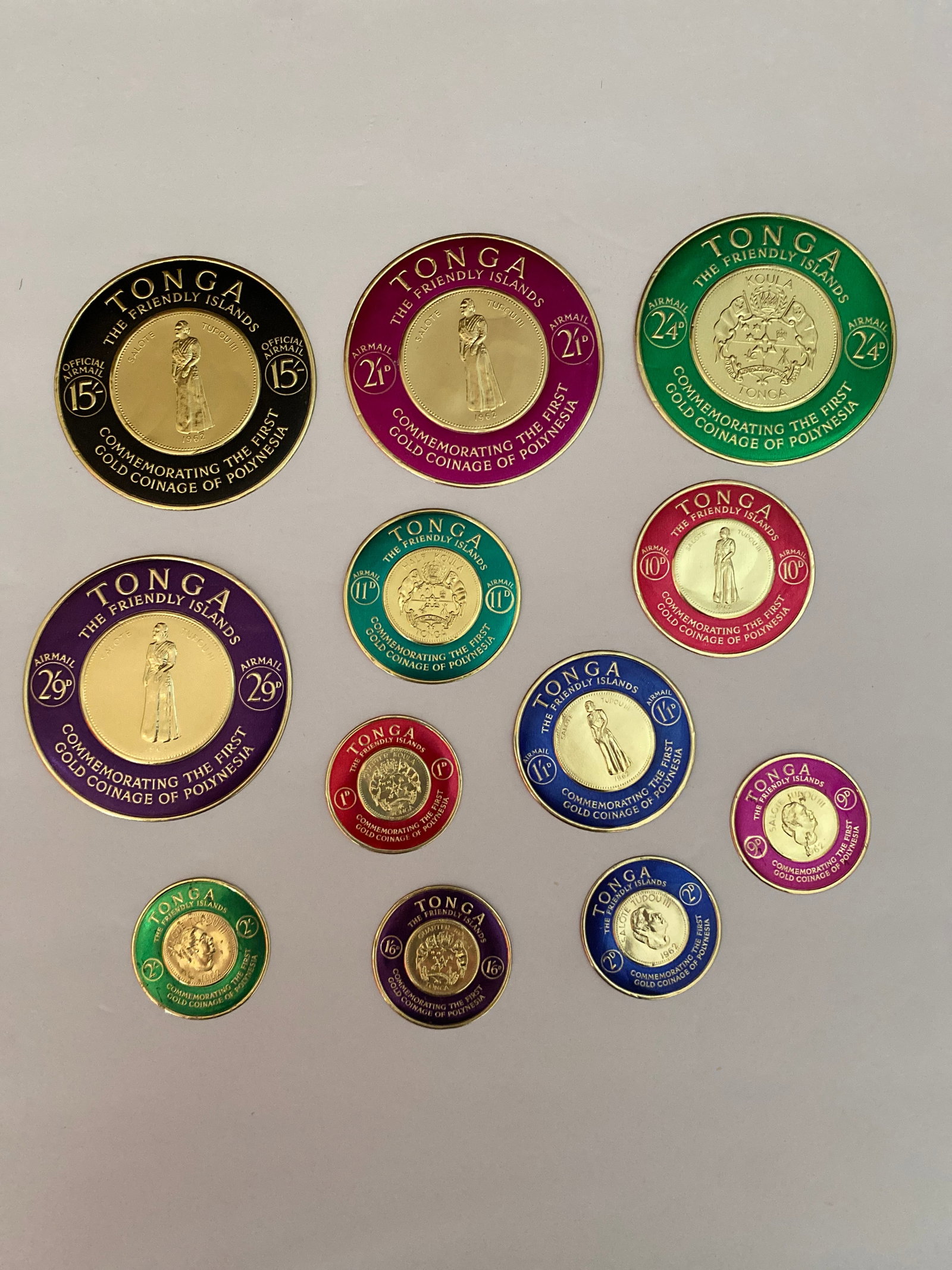 Tonga 1963 Comemerative Gold Coinage: See Pics