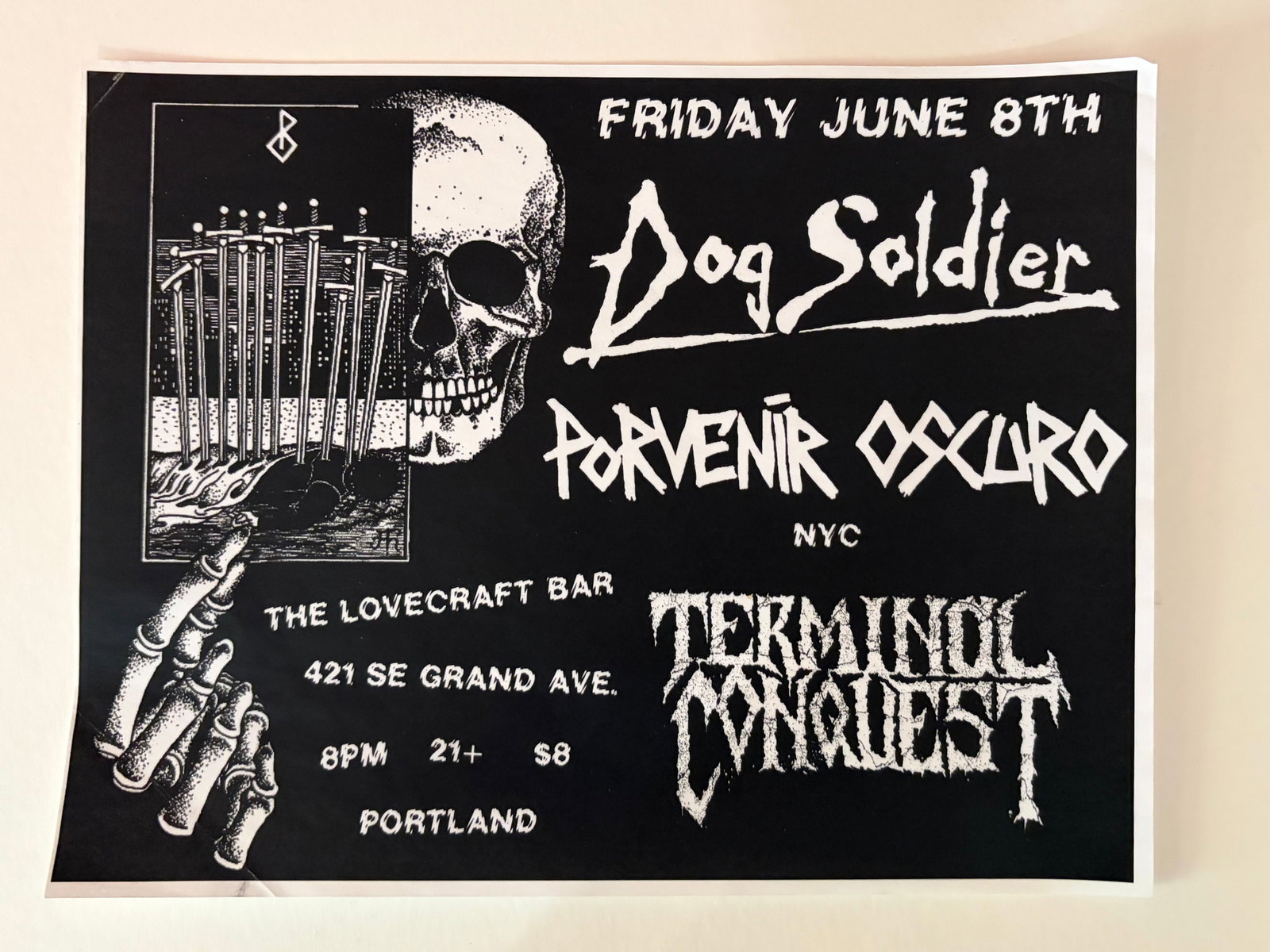 Asuka and The Bum Servants Original Concert Flyer: measures 8x5.75