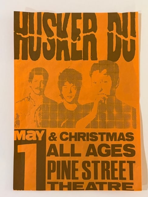 Husker Du Original Concert Flyer: measures 7.25x5.25