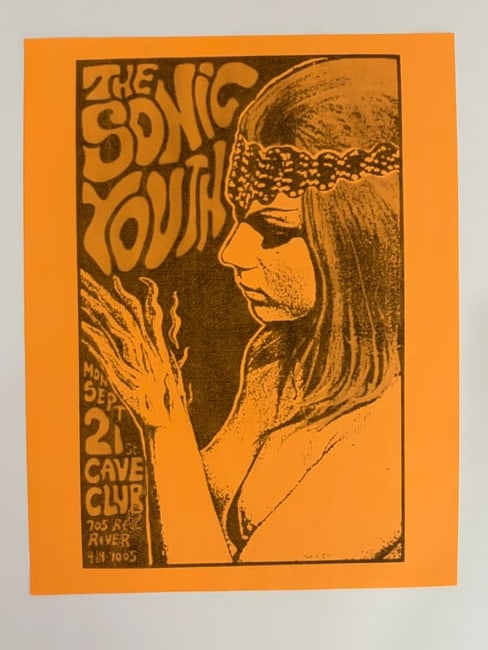 Sonic Youth Original Frank Koz Flyer: Measures 8.5x14
