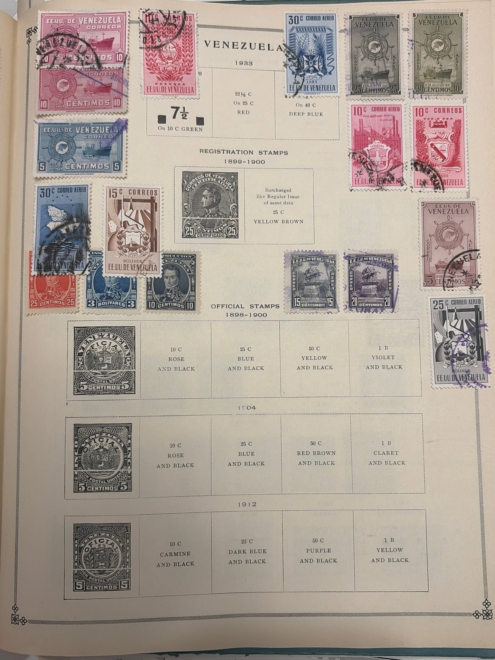 Vintage Venezuela Official Registration and Airmail Stamp Collection (1 of 4)