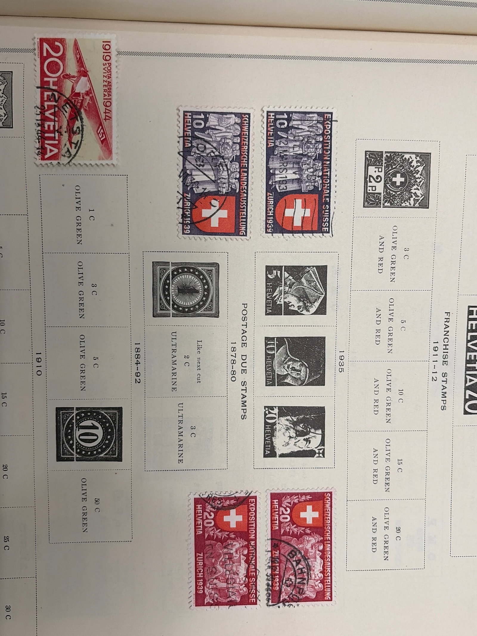 1939-1944 Switzerland National Exhibition and Aviation Stamp Group: see pics
