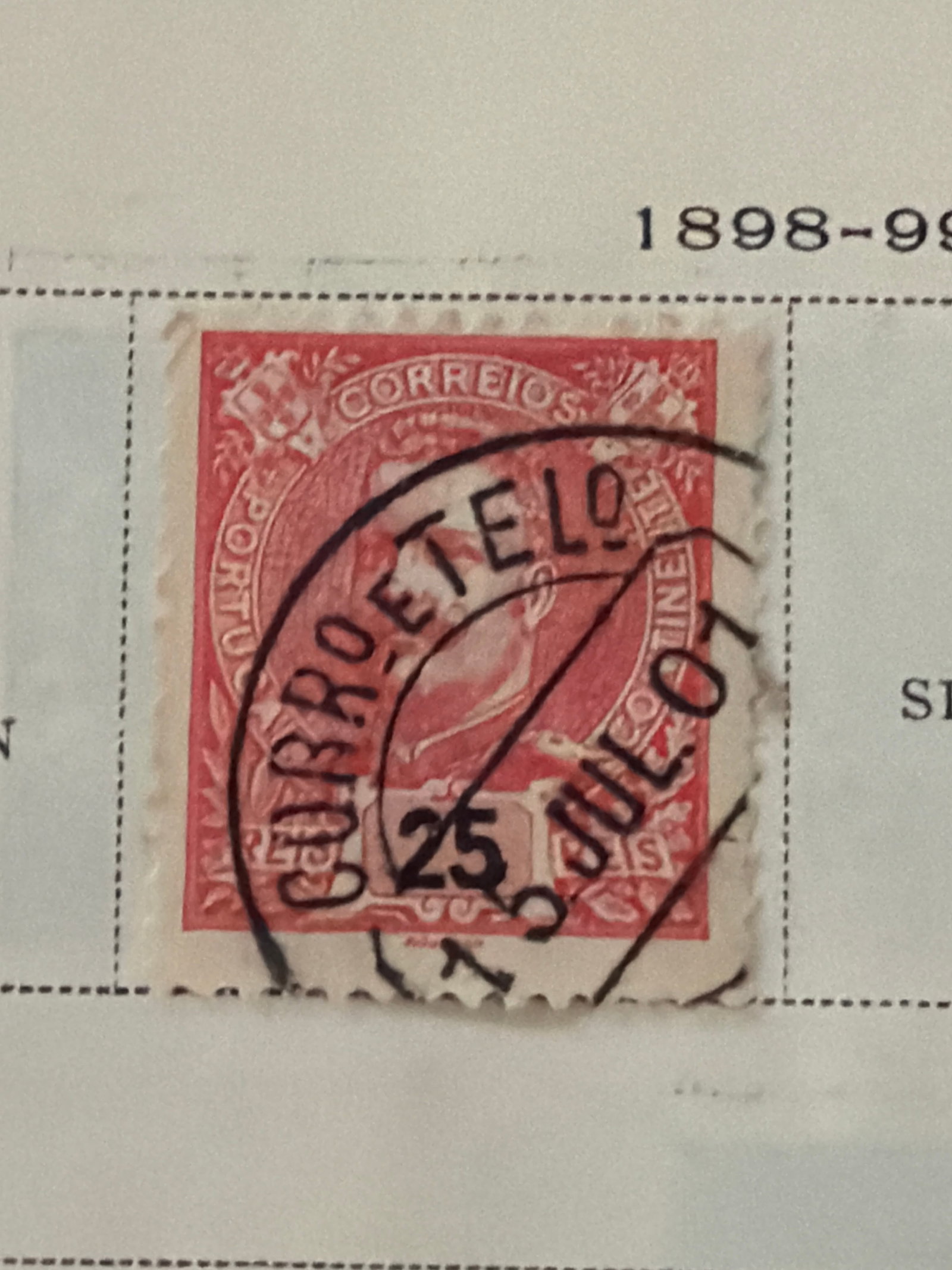 1898-1899 Portugal King Carlos 25-Reis Used Stamp