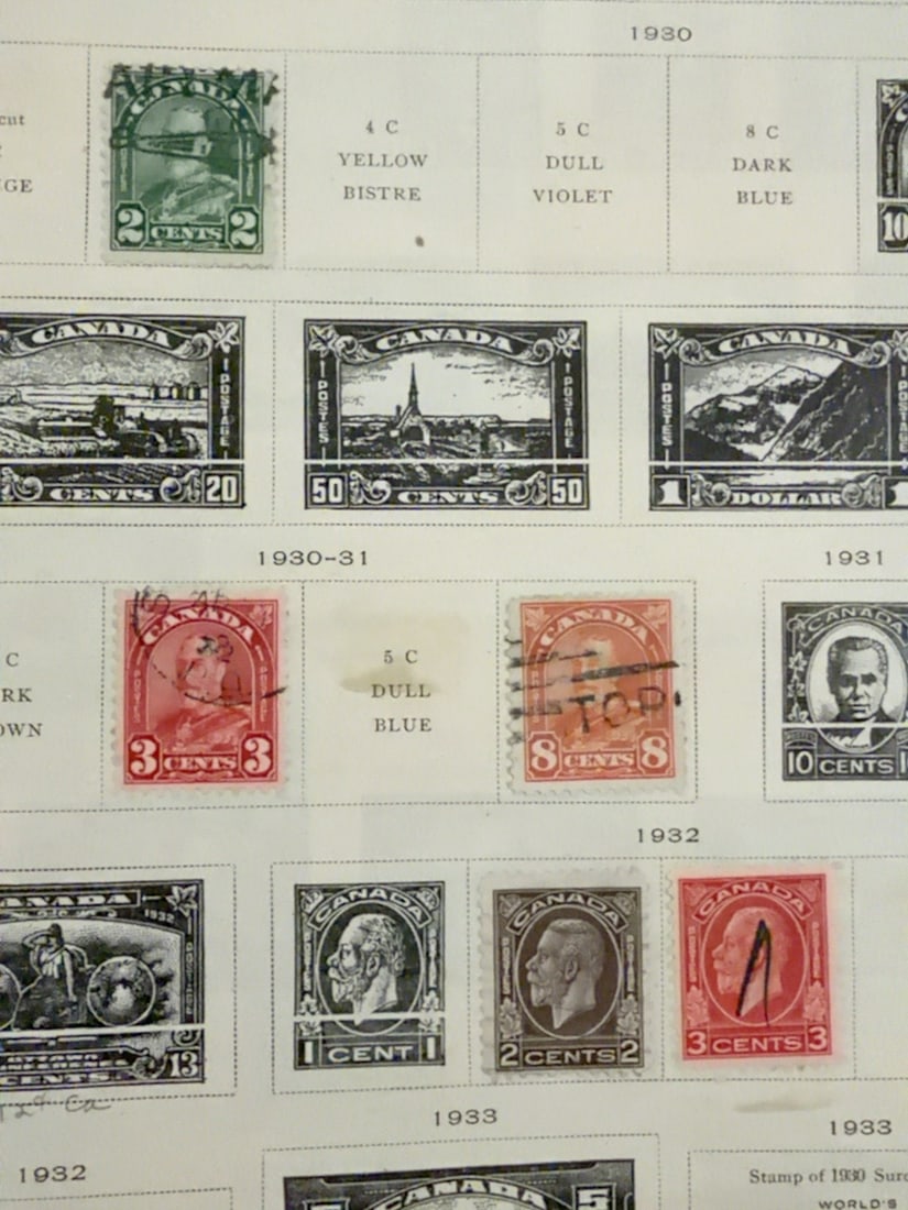 Canada 1930-1932 King George V Postage Stamp Group (1 of 1)