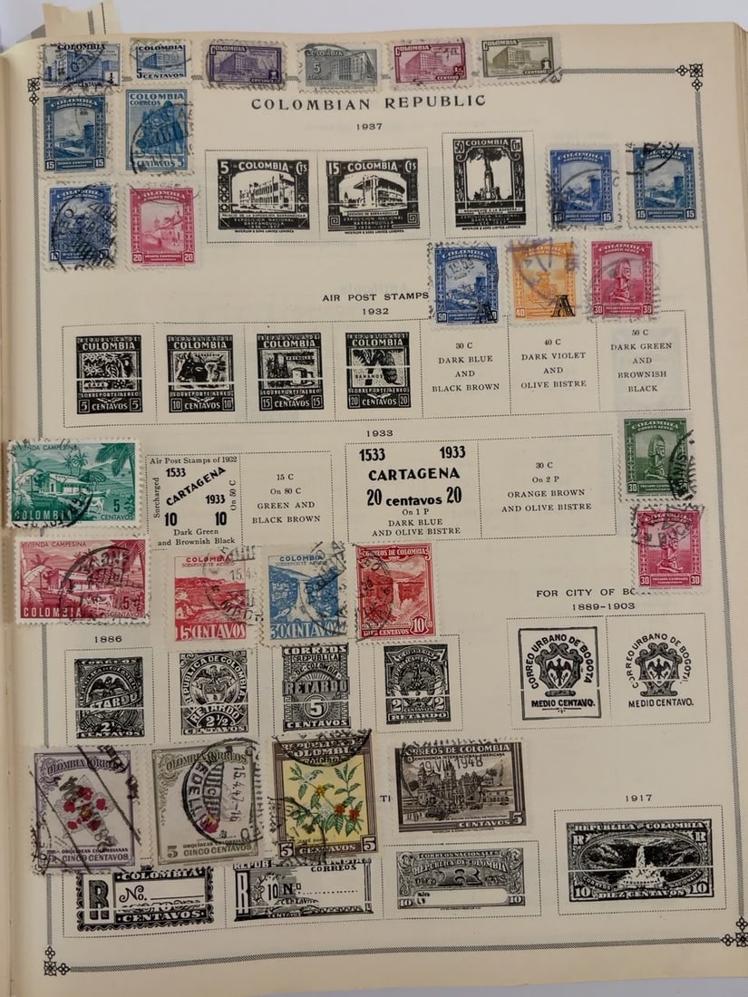 Colombia 1886?1937 Postage, Airmail & Registration Collection Page (1 of 1)