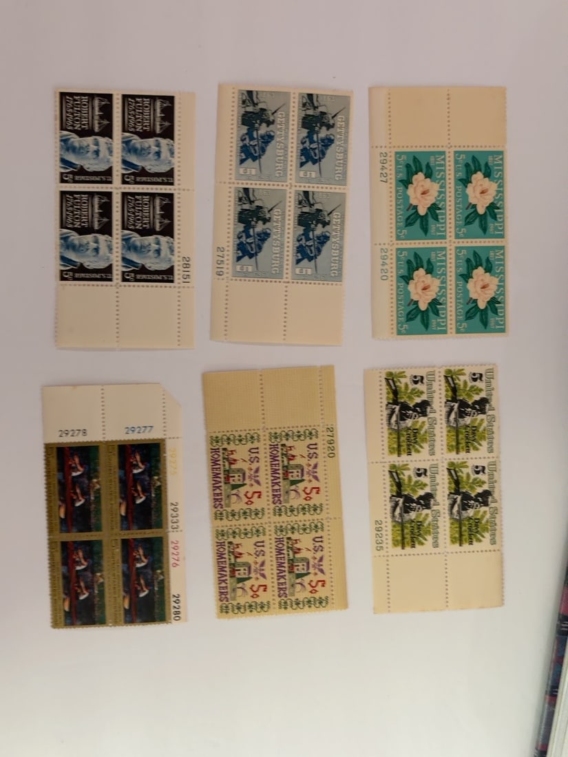 U.S. 1960s Mississippi Statehood & Commemorative Plate Blocks (1 of 1)