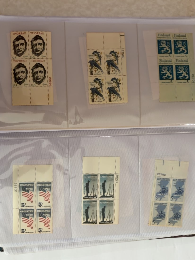 U.S. Thoreau Finland Register & Vote Plate Blocks (1 of 1)