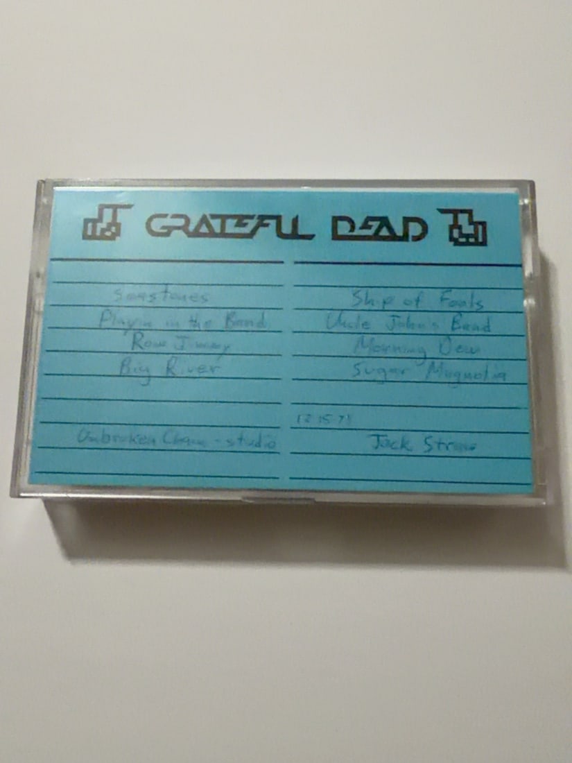 1974 Grateful Dead Palais des Sports Paris France Concert Cassette: 1974 Grateful Dead Palais des Sports Paris France Concert Cassette. Vintage collector-made Grateful Dead live recording cassette from a longtime Deadhead tape collection. Includes the cassette, case a