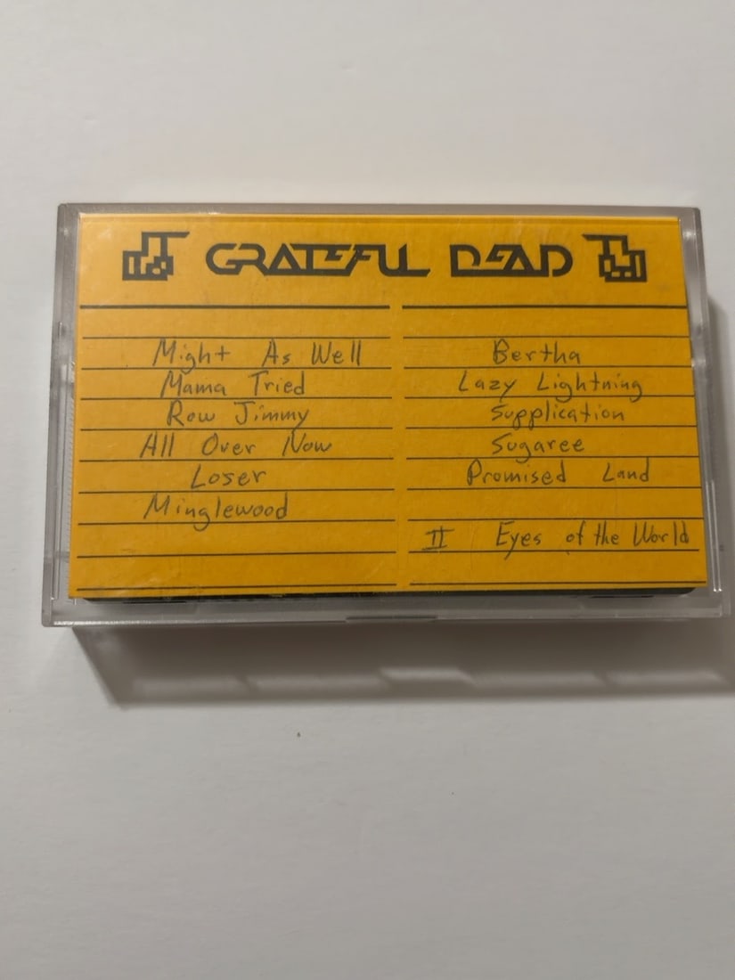 1976 Grateful Dead Shrine Auditorium Live Cassette October 15 Set I: 1976 Grateful Dead Shrine Auditorium Live Cassette October 15 Set I. Vintage collector-made Grateful Dead live recording cassette from a longtime Deadhead tape collection. Includes the cassette, case 