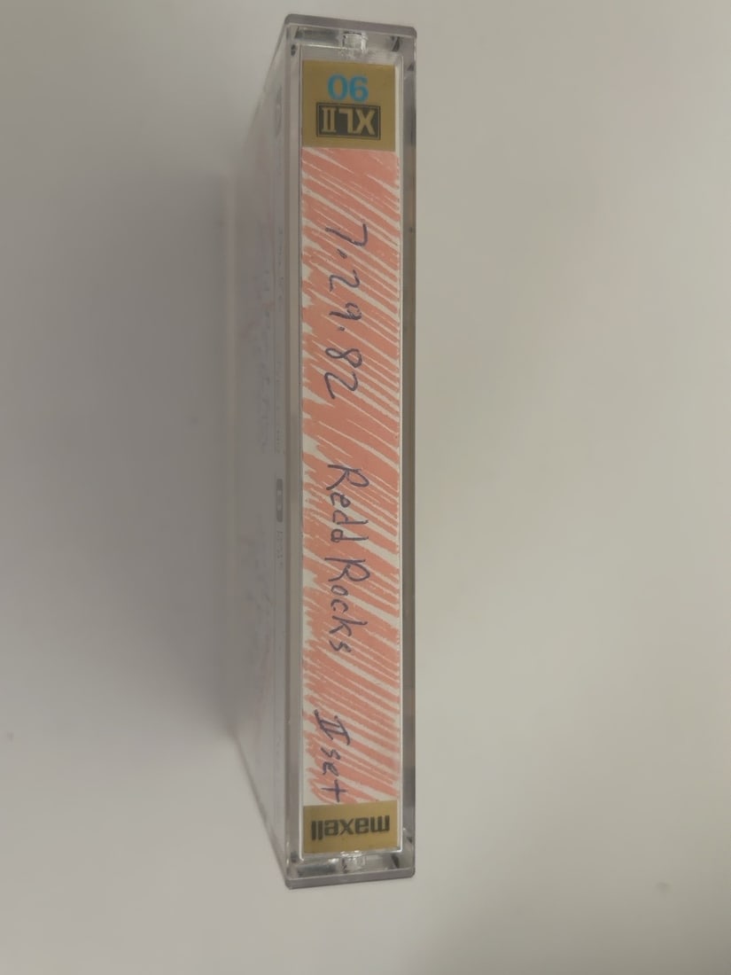 1982 Grateful Dead Red Rocks Live Concert Cassette July 29: 1982 Grateful Dead Red Rocks Live Concert Cassette July 29. Vintage collector-made Grateful Dead live recording cassette from a longtime Deadhead tape collection. Includes the cassette, case and/or ha