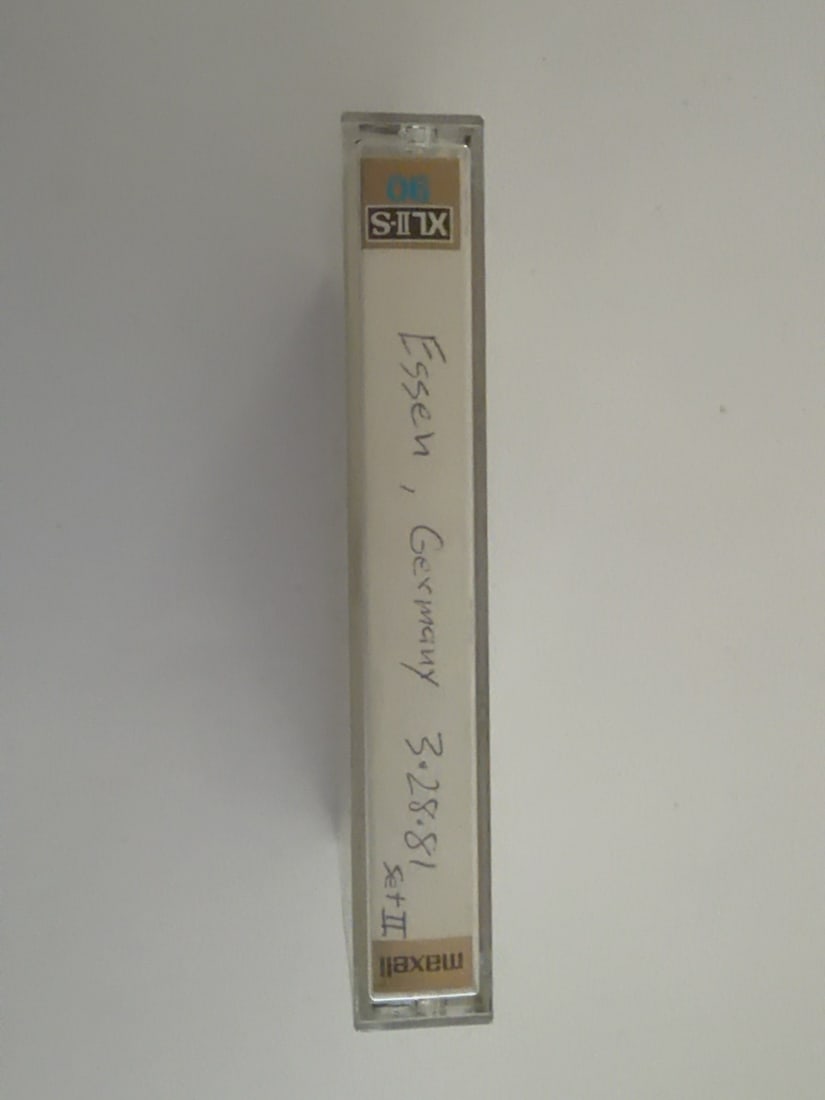 1981 Grateful Dead Essen Germany Live Concert Cassette March 28 Set II: 1981 Grateful Dead Essen Germany Live Concert Cassette March 28 Set II. Vintage collector-made Grateful Dead live recording cassette from a longtime Deadhead tape collection. Includes the cassette, ca