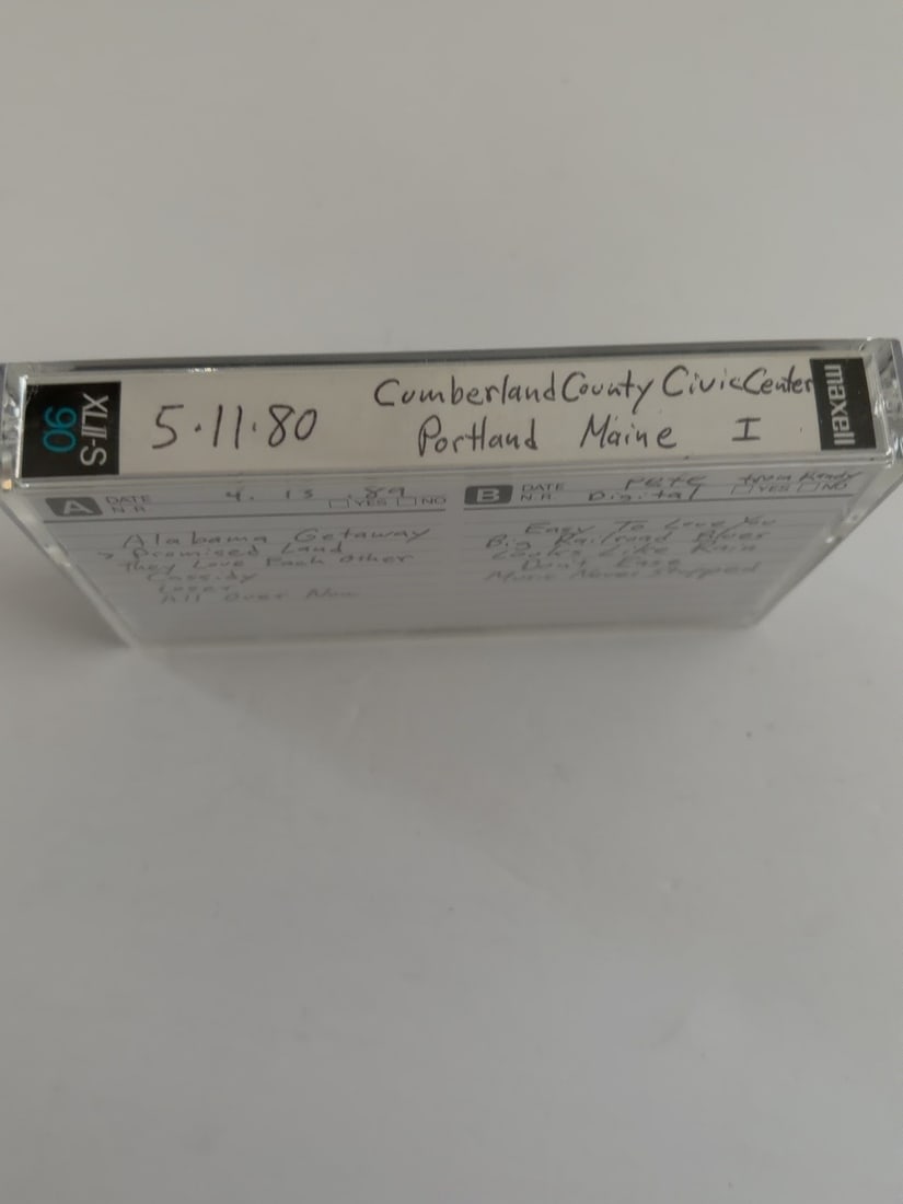 1980 Grateful Dead Cumberland County Civic Center Portland Maine Live Cassette May 11 Set II: 1980 Grateful Dead Cumberland County Civic Center Portland Maine Live Cassette May 11 Set II. Vintage collector-made Grateful Dead live recording cassette from a longtime Deadhead tape collection. Inc