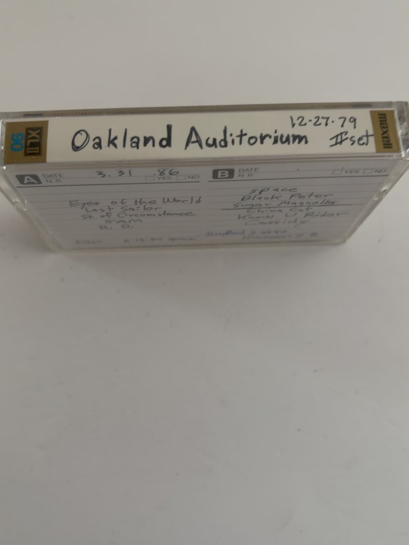 1979 Grateful Dead Oakland Auditorium Live Cassette December 27 Set I (1 of 2)