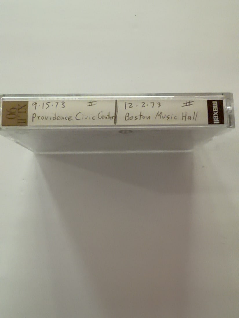 1973 Grateful Dead Providence Civic Center & Boston Music Hall Live Cassette: 1973 Grateful Dead Providence Civic Center & Boston Music Hall Live Cassette. Vintage collector-made Grateful Dead live recording cassette from a longtime Deadhead tape collection. Includes the casset