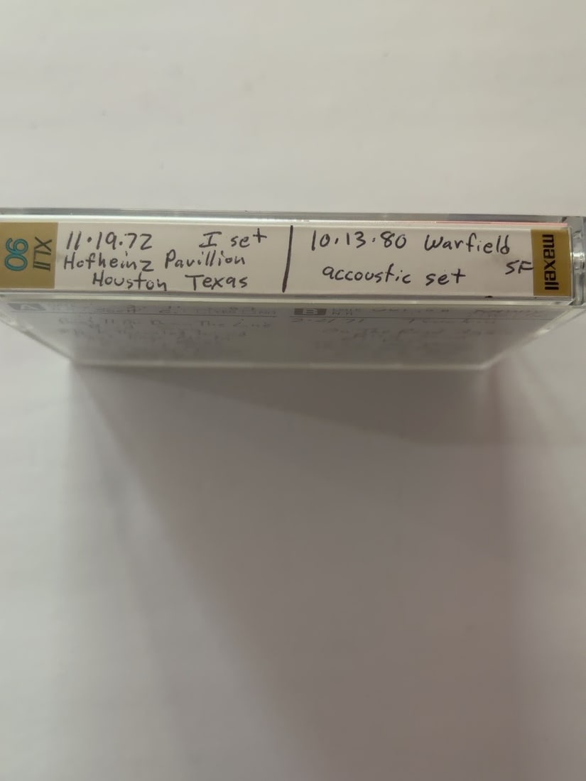 Grateful Dead 1972 Houston & 1980 Warfield Live Concert Cassette (1 of 2)