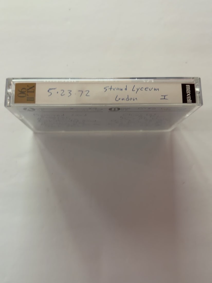 1972 Grateful Dead Strand Lyceum London Live Cassette May 23 Set II: 1972 Grateful Dead Strand Lyceum London Live Cassette May 23 Set II. Vintage collector-made Grateful Dead live recording cassette from a longtime Deadhead tape collection. Includes the cassette, case 