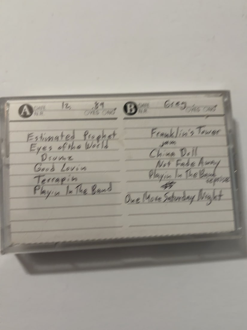 1972 Grateful Dead Olympia Theatre Paris France Live Cassette May 4: 1972 Grateful Dead Olympia Theatre Paris France Live Cassette May 4. Vintage collector-made Grateful Dead live recording cassette from a longtime Deadhead tape collection. Includes the cassette, case 
