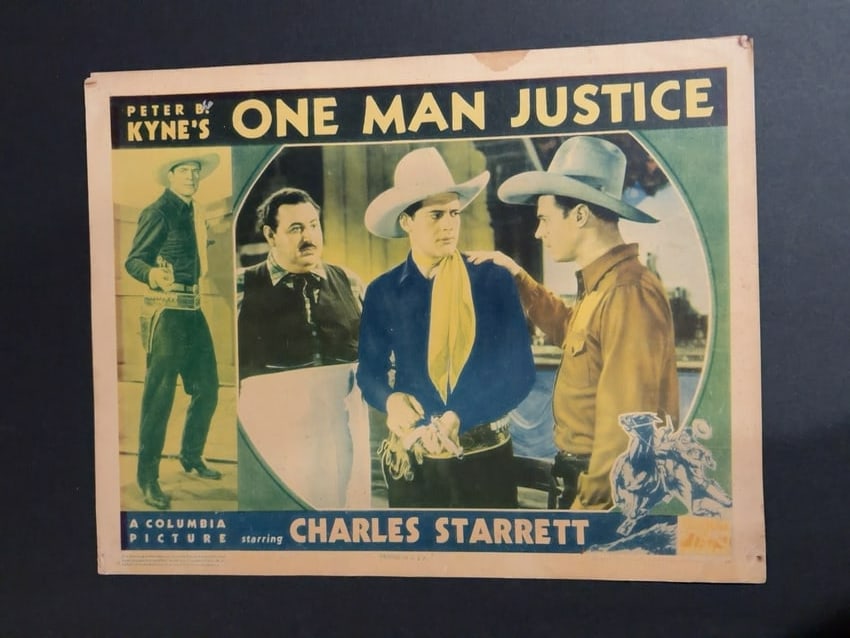 One Man Justice Vintage Western Movie Lobby Card (1 of 1)