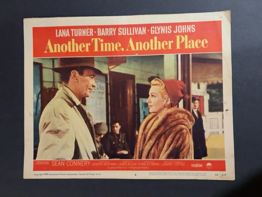 Another Time Another Place 1958 Original Lobby Card Lana Turner Sean Connery (1 of 1)