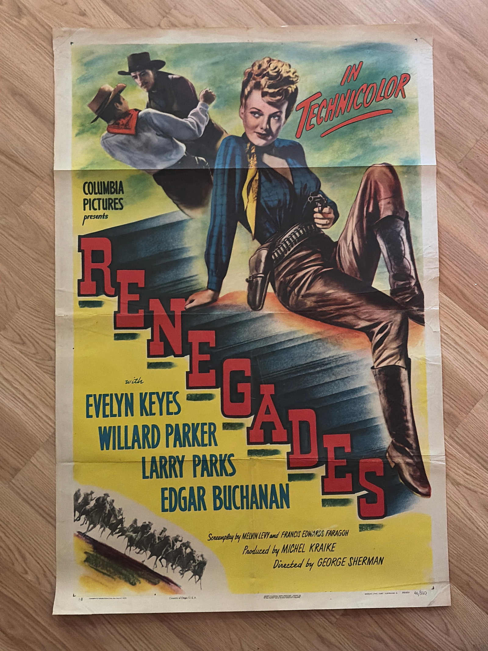 Renegades 1930 Original Columbia Pictures Western Movie Poster: Measures 41x27