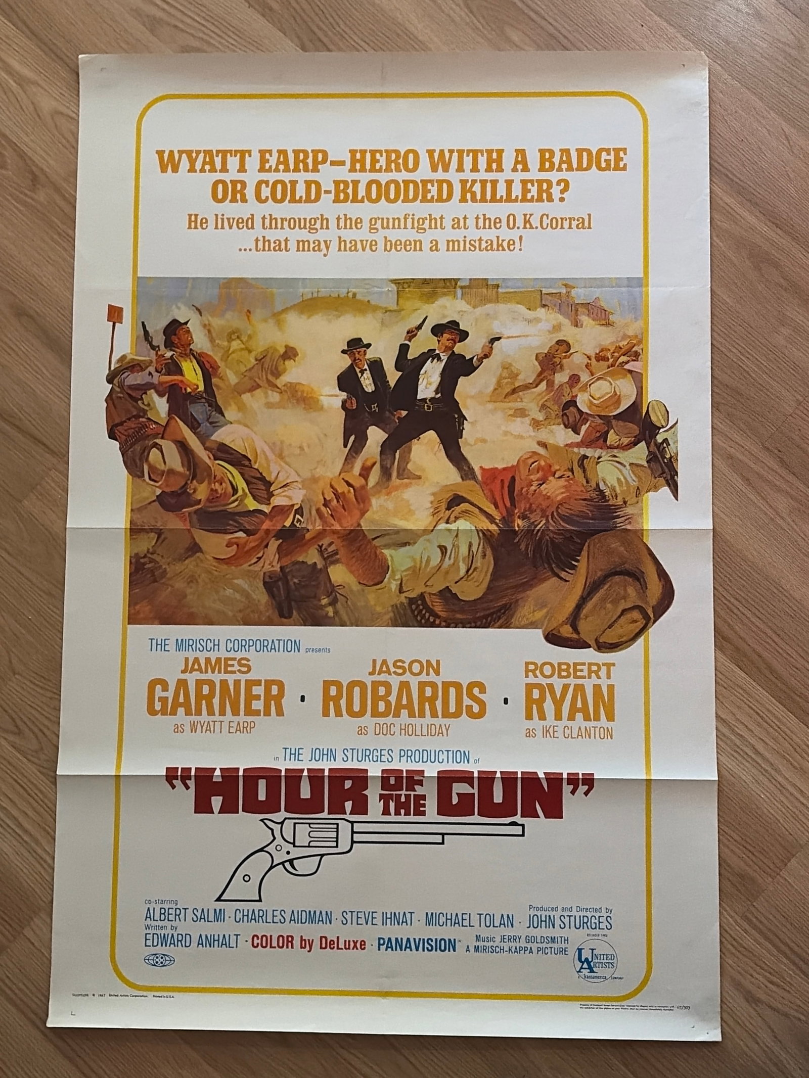 Hour of the Gun 1967 Original Movie Poster James Garner Jason Robards: Measures 47×27
