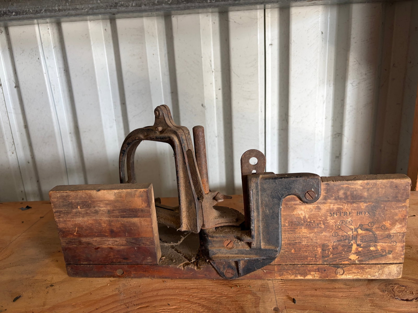 Antique Cast Iron Hand Operated Miter Cutting Machine (1 of 1)