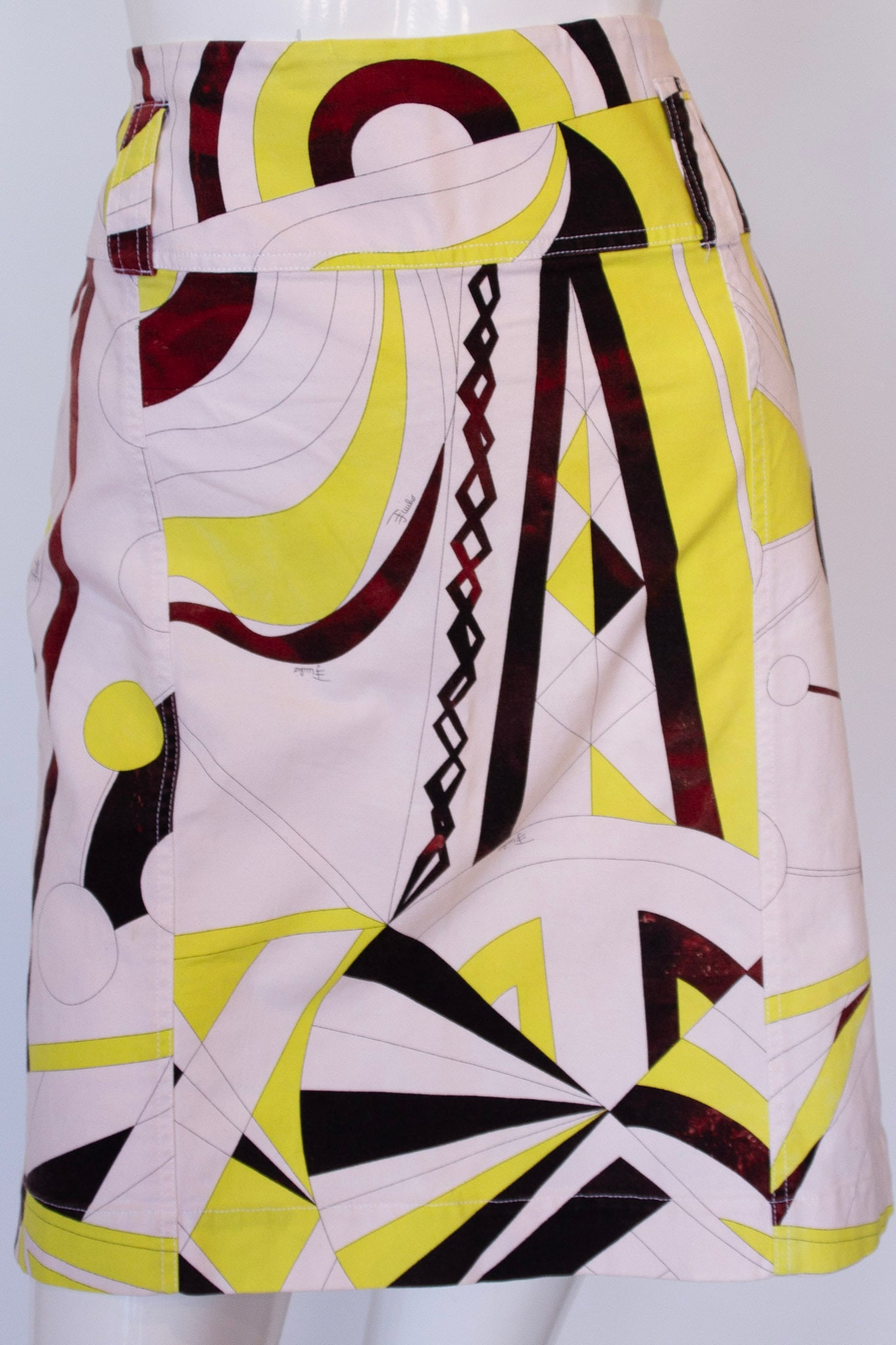 Emilio Pucci Multi-Color Skirt with Geometric Pattern (1 of 7)