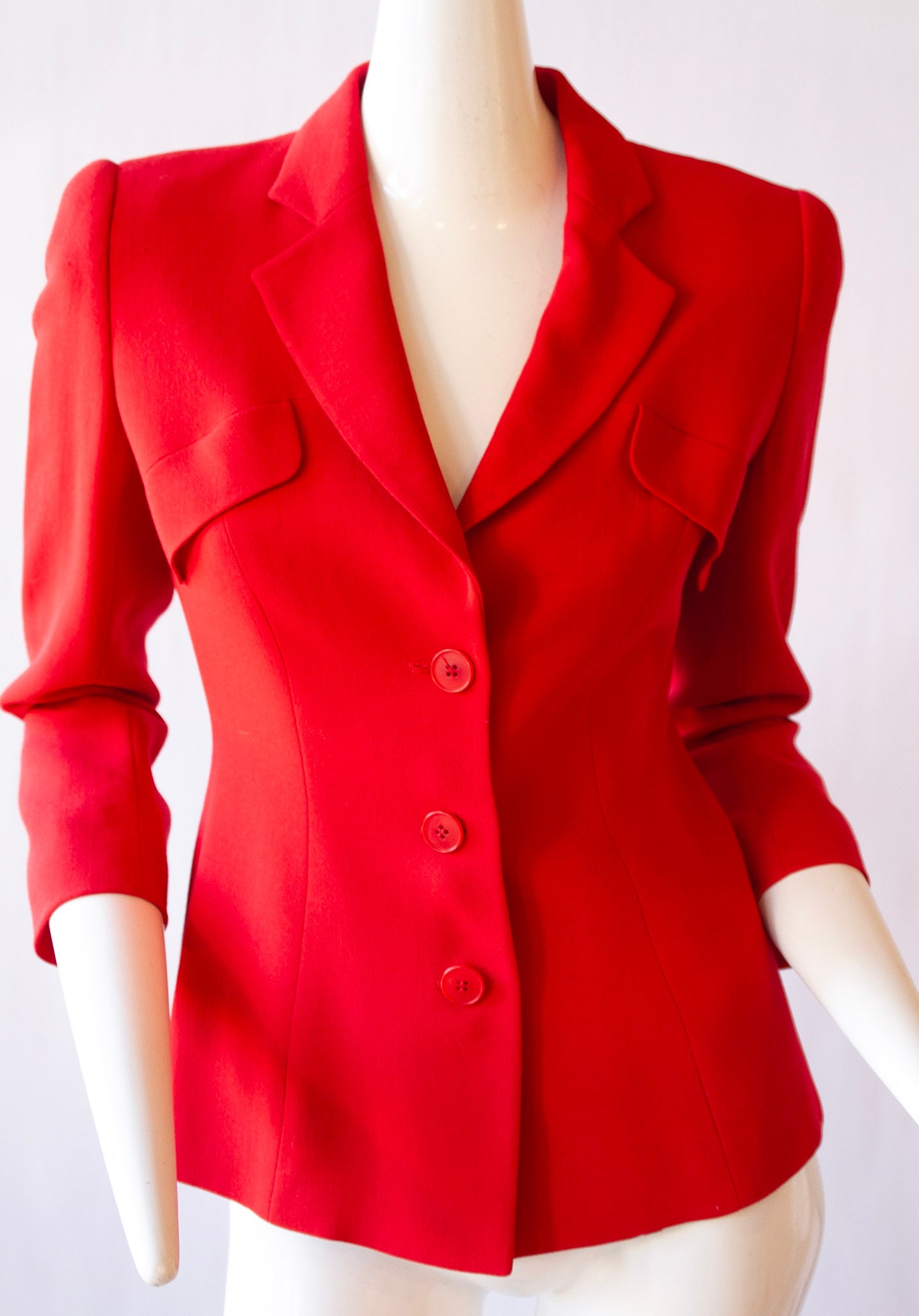 Giorgio Armani Le Collezioni Vintage Wool Red Blazer (1 of 7)