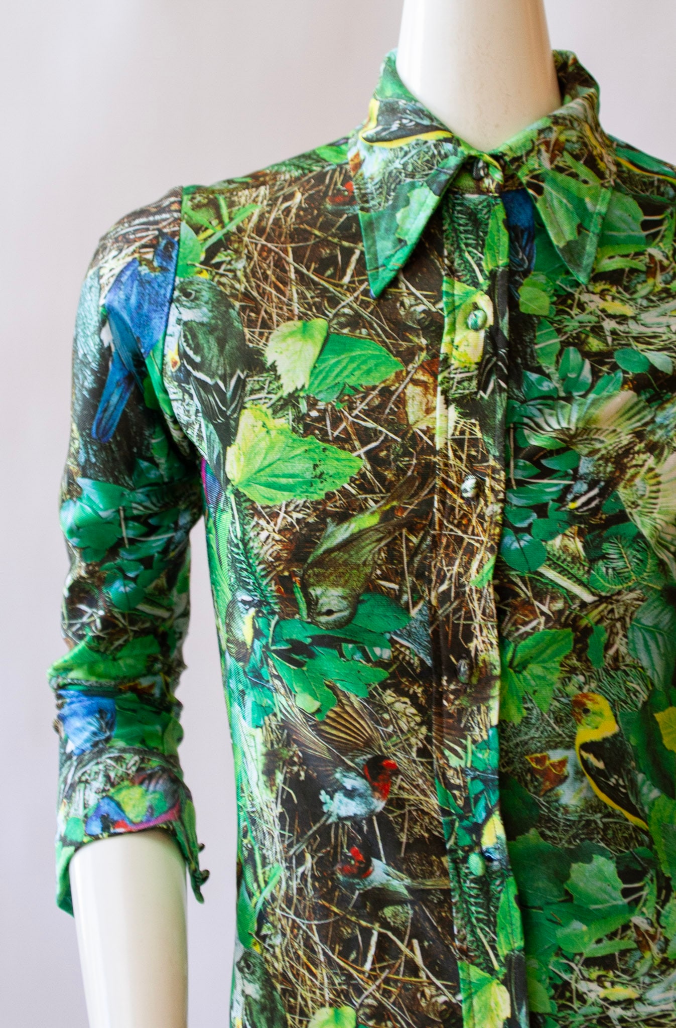 LANVIN Green Wilderness Patterned Long Sleeve Top (1 of 9)