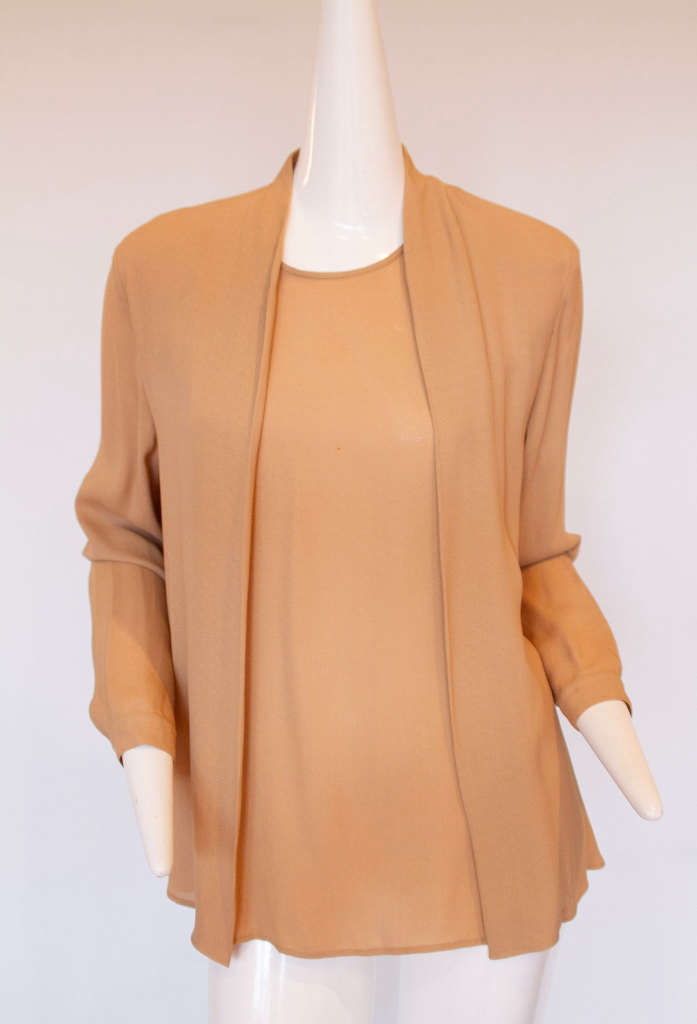 EMPORIO ARMANI Creme Silk Blouse (1 of 12)