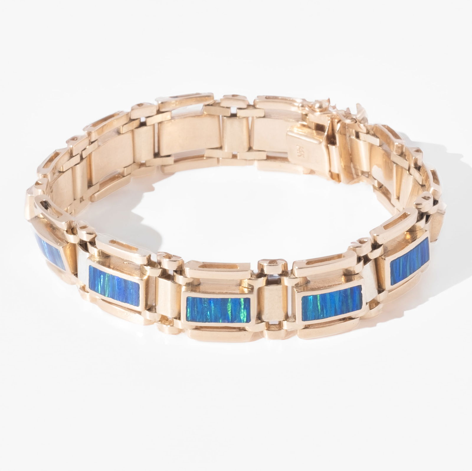 Vintage Estate 14K gold and opal bracelet (1 of 7)